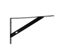 Supports muraux robustes avec revêtement noir pour charges lourdes en acier laminé à froid, montage facile dans les chambres, les placards, supports d'étagère en métal noir