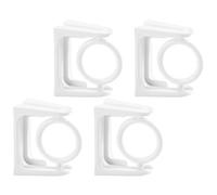 Supports Muraux Rotatifs pour Tringle à Rideaux, Lot de 4, Plastique Blanc
