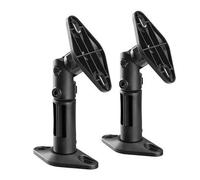 Audizio Supports muraux HTS20 – Lot de 2 universels réglables, noir, rotation & inclinaison