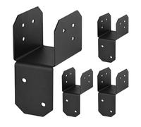 Supports pour 4 x 4 Bois, 4 connecteurs Caps Fermeture Jonction, Support Connecteur Poutre à Manchon Résistant pour Clôture Poutres Plafond Extérieur Intérieur Jardin Plate-forme