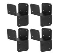 Supports pour bois - Acier au carbone galvanisé, 4 pièces Support pour connecteur de poutre à manches résistantes | Matériel de montage de suspension de poutres pour clôture intérieure et extérieure