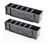 Supports pour bouteilles et boîtes - Qbrick - Ensemble de 2 - Noir - Matériau durable - Plastique