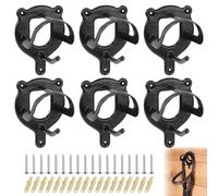 Supports pour Bride De Cheval: 6 Pièces Porte-Bridons en Métal, Crochets De Brides avec Tube D'expansion Et Vis pour Sellerie, Crochet pour Bride pour Sellerie, écurie, Accessoires De Bride