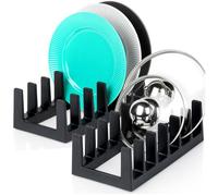 Supports pour Couvercles et Assiettes - Organisateur Vertical - 28 x 15 x 9 cm - Noir