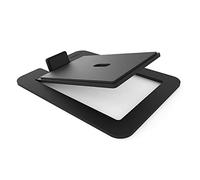 Supports pour Haut-parleurs de Bureau pour YU4 de Kanto, en Acier incliné et rembourré de Mousse amortissante pour Ordinateur Support de Haut-Parleur pour Moniteur de Table PC (Noir Solide)