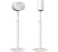 Supports pour Haut-parleurs Sonos Era 100 et Era 300 - Hauteur réglable, Supports de Sol 74-99 cm, Base Dual-Mount pour Un Gain de Place, Charge maximale de 5 kg par Support, 1 Paire, Blanc