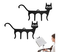 Supports pour livres de musique, supports pour pages de musique,Page Score Clip Book Cat Shape Holders, Clips portables en forme de chat pour pupitre, pour jouer au piano, livre de lecture