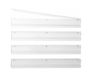 Supports pour Mahjong - Lot de 4 pièces en acrylique transparent magnétique 50 cm - Supports avec poussoirs pour Mahjong - Pour maison, réunion de famille, soirées de jeu, centre communautaire