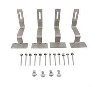 Supports pour montage de panneaux solaires sur différents tuiles et structures de toit en acier inoxydable 304 photovoltaïque et crochets (4 ensembles) (4 ensembles (4 SET(4 SET(4 S(4 (4 ensembles)