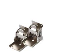 Supports pour pieds de table pliante, Charnière de verrouillage pliante à 90 degrés autobloquante for les rebords des pieds table 330 lb multicolore paquet 4(Silvery-2pcs)