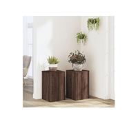 vidaXL Supports pour plantes 852921 – 2 pièces chêne marron en bois d'ingénierie