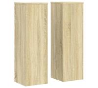 vidaXL Supports pour plantes, 2 pièces, chêne sonoma, bois d'ingénierie