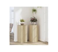 Supports pour plantes 2 pcs chêne sonoma bois d'ingénierie, support de fleurs, support de pot, support pour plantes 852926