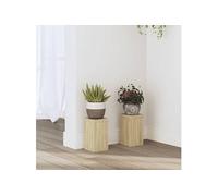 Supports pour plantes 2 pcs chêne sonoma bois d'ingénierie, support de fleurs, support de pot, support pour plantes 852881