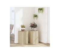 Supports pour plantes 2 pcs chêne sonoma bois d'ingénierie, support de fleurs, support de pot, support pour plantes 852917