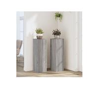 Supports pour plantes 2 pcs sonoma gris bois d'ingénierie, support de fleurs, support de pot de plante, support de 852947