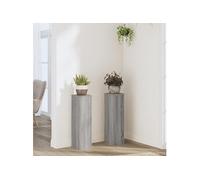 Supports pour plantes 2 pcs sonoma gris bois d'ingénierie, support de fleurs, support de pot de plante, support de 852938