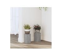 Supports pour plantes 2 pcs sonoma gris bois d'ingénierie, support de fleurs, support de pot, support pour plantes 852884