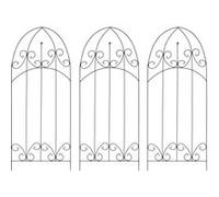 Supports pour plantes grimpantes 3 pcs Noir 40x100 cm Fer Noir G