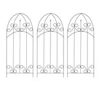 vidaXL Supports pour plantes grimpantes 3 pcs Noir 40x100 cm Fer