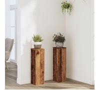 vidaXL Supports pour plantes – Lot de 2, Bois d'ingénierie 60 cm, Vieux bois