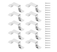 Supports pour Poteaux de Clôture - Attaches de Montage pour Poteaux et Poutres en Béton - Quincaillerie de Réparation Robuste pour Piquets, Béton, Bois, Porte, Jardin, Arrière-Cour, Terrain de Jeu