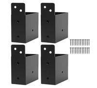 Supports pour Poteaux en Bois - Supports Renforcés 4 Pièces Élévateurs pour La Toiture | Accessoires Jardin Garage pour Extérieur