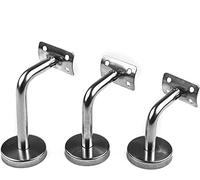 Supports pour rampes d'escalier Support de main courante en acier inoxydable 304, courbé, couleur 60x(60-100)mm, 5 pièces(60X60mm)