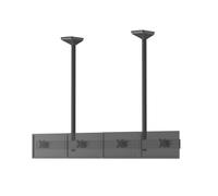 Support TV plafond menu board 4 écrans 32'' - Hauteur 150 cm