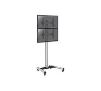 Support sur roulettes pour 2 écrans TV 40''-65'' - Hauteur 240cm