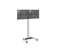 Support sur roulettes pour 2 écrans TV 43'' - 49'' - Hauteur 240cm