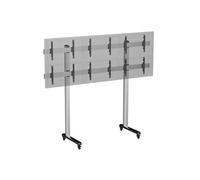 Support TV sur pieds - 6 écrans 50''- 55'' - Hauteur 240 cm - A roulettes