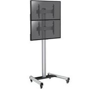 Support sur roulettes pour 2 écrans TV 40''-65'' - Hauteur 240cm