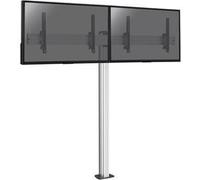 Support sur pied pour 2 écrans TV 43'' - 49'' - Hauteur 175cm - A visser - Inclinable