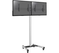 Support sur roulettes pour 2 écrans TV 50'' - 55'' - Hauteur 240cm - Inclinable