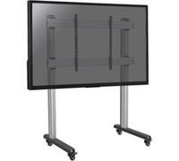Kimex Support sur pieds pour écran TV 031-2100K2 70''–120'' à roulettes Noir G