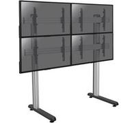 Support sur pieds mur d'images pour 4 écrans TV 45''-55'' - Hauteur 175cm - A poser