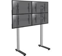 Pied TV Kimex Support Sol 4 écrans TV 45-55", H 240 cm
