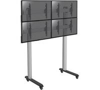 Pied TV Kimex Support 4 écrans TV 45"-55", H 240 cm