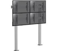 Support sur pieds mur d'images pour 4 écrans TV 45''-55'' - Hauteur 240cm - A visser