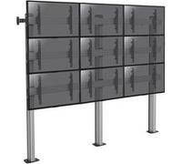 supports pro modular sol KIMEX 031-2900K3 Support sur pieds mur d'images 9 écrans TV 45''-50'' - A visser Noir G