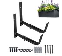 Supports réglables pour jardinières de fenêtre - Supports métalliques résistants pour pots de fleurs, supports pour jardinières de balustrade | Supports polyvalents pour montage sur terrasses, balcons