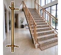 Supports Tige Tapis D'escalier D'intérieur, Tiges Support Tiges Coureur | Pour Bibliothèque/galeries D'art/théâtres, Poteaux En Laiton Doré Tapis D'escalier Fixe(10 piece,28in/71cm)