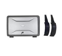 Supports toit avec échelle latérale boîtes bagages petit sac pour Land pour Rover pour Discovery 4 LR4 2010-2017 échelle pliante voiture Galerie Toit(Bag silver)