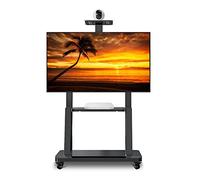 Supports TV 40-75 Pouces Support TV au Sol avec roulettes, Chariot TV Universel Mobile pour téléviseurs LCD, LED, écrans Plats et incurvés, Noir, Charge 150 kg Magnifique Paysage