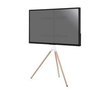 Support chevalet design scandinave pour TV 45''- 65'', blanc/hêtre