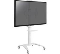 supports tv sol sur roulettes KIMEX 030-1204 pour écran Visioconférence 37''-70'' Hauteur 125-160cm Blanc Noir G