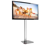Supports TV Support TV Universel au Sol avec Base en Verre trempé, Support de Montage pivotant et réglable en Hauteur pour téléviseurs à écran Plat de 32, 35, 40, 42, 43, 45, 50, 55, 60, 65, 70 Pouce