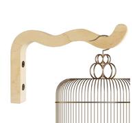 Supportt pour en bois - Supportt mural Woodenn 12,8 x 17 cm | Crochet de panier en bois Design rustique, mangeoire àoiseaux suspendue, Support carillon éolien, support de | Décor