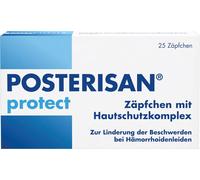 Suppositoires anti-hémorroïdes Posterisan protect avec complexe de protection de la peau, 25 pces. Suppositoires